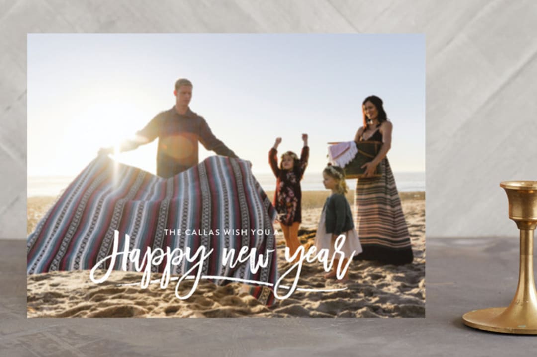 "Happy New Year Fun" - Retired Holiday Cards in Midnight by Christine Taylor - Front