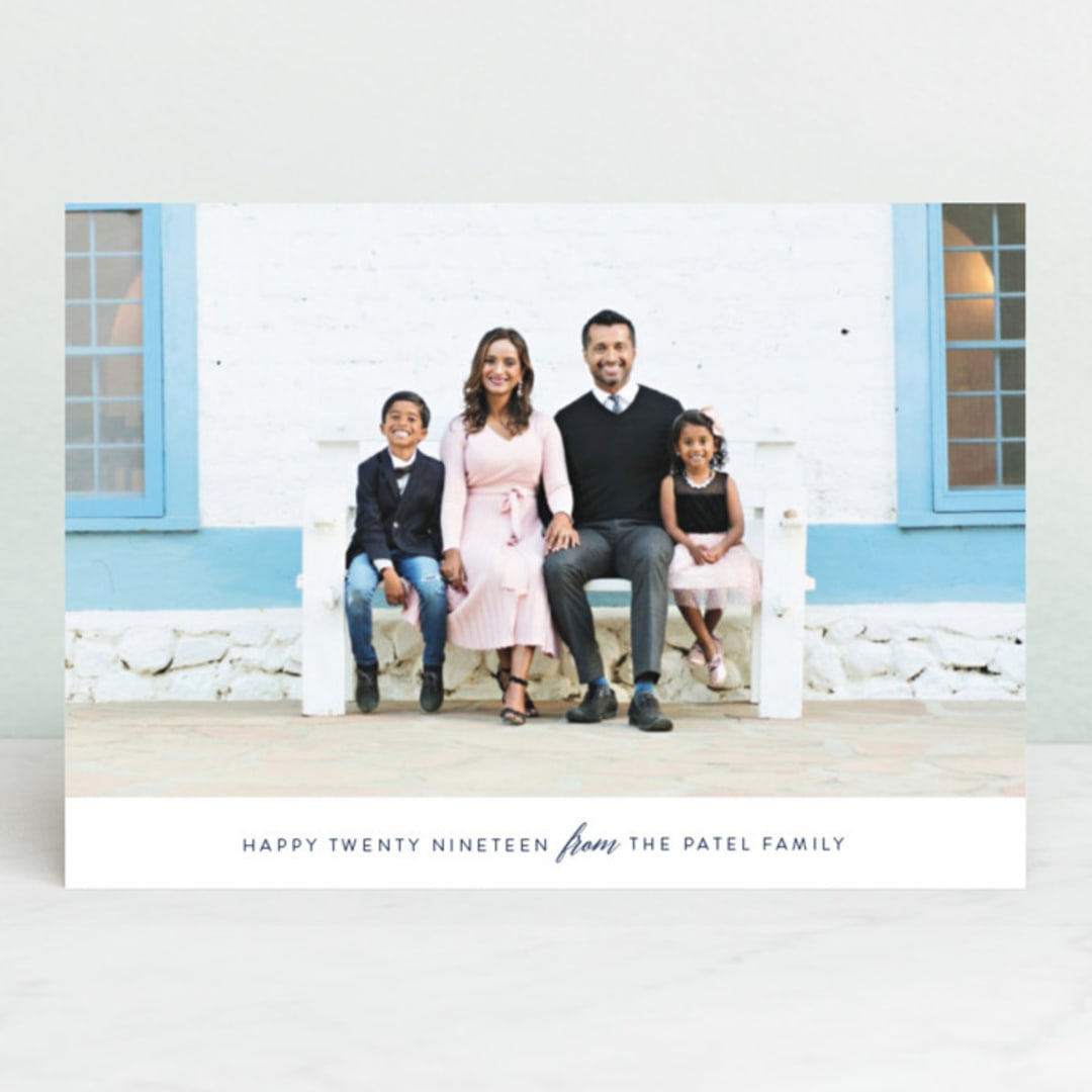 "Classic New Year" - Retired Holiday Cards in Midnight by Anelle Mostert - Front
