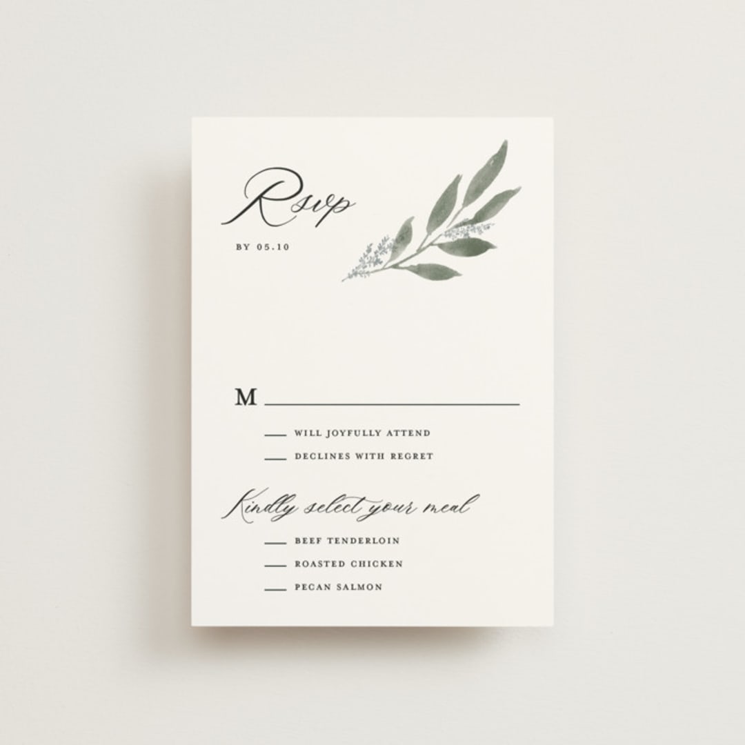 "Pressed Foliage" - RSVP Postcards in Heather by Stacey Meacham - Front
