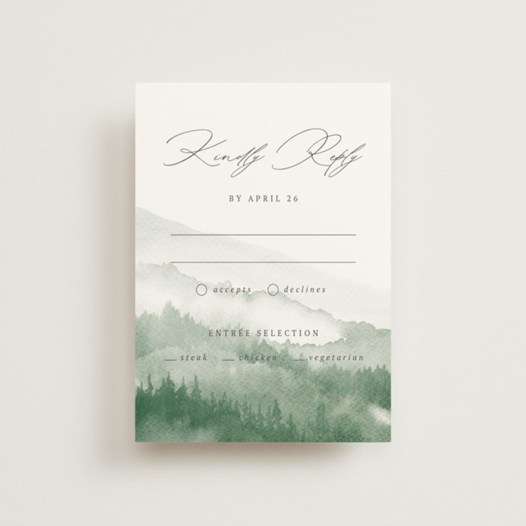 "Over the mountains" - RSVP Postcards in Fern by Helen Halik - Front