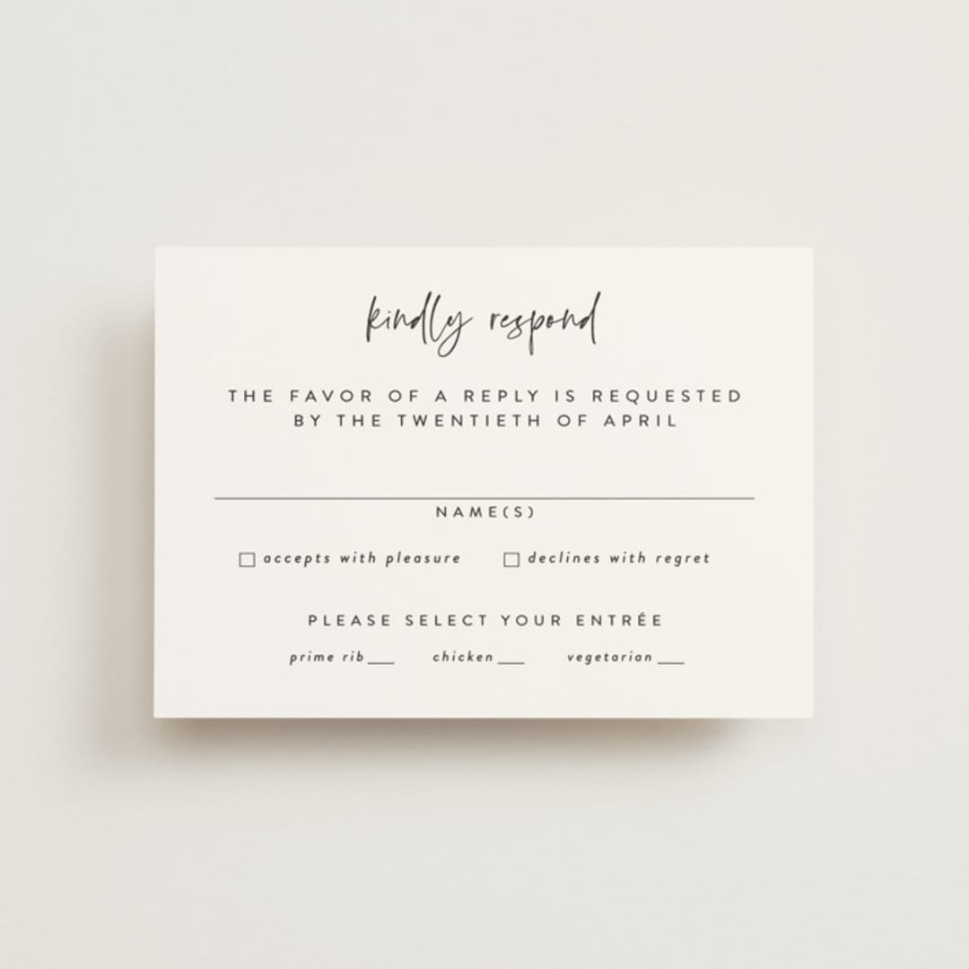 "In this together" - RSVP Postcards in Black Tie by Lea Delaveris - Front