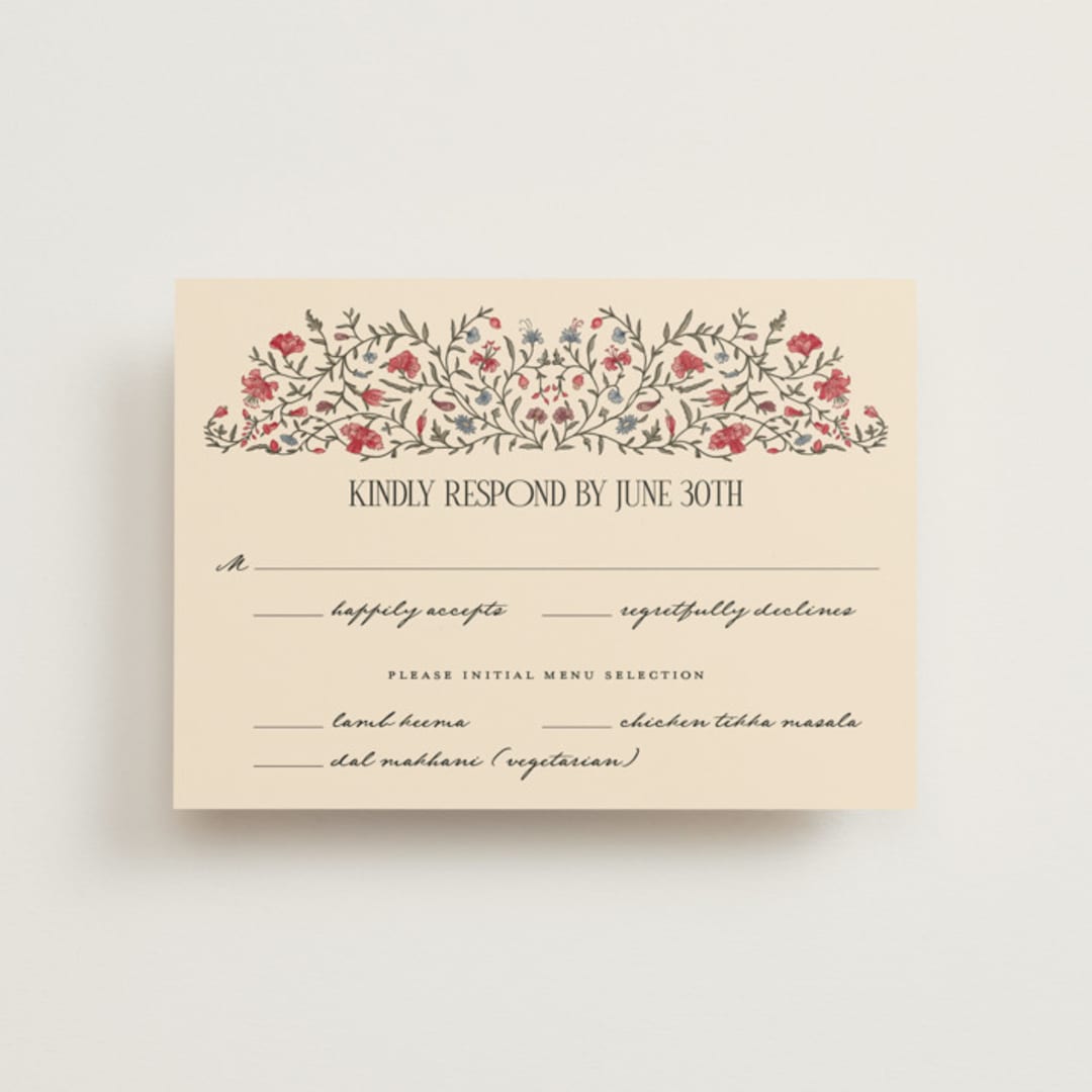 "Tapestry" - RSVP Postcards in Almond by Jenna Holcomb - Front