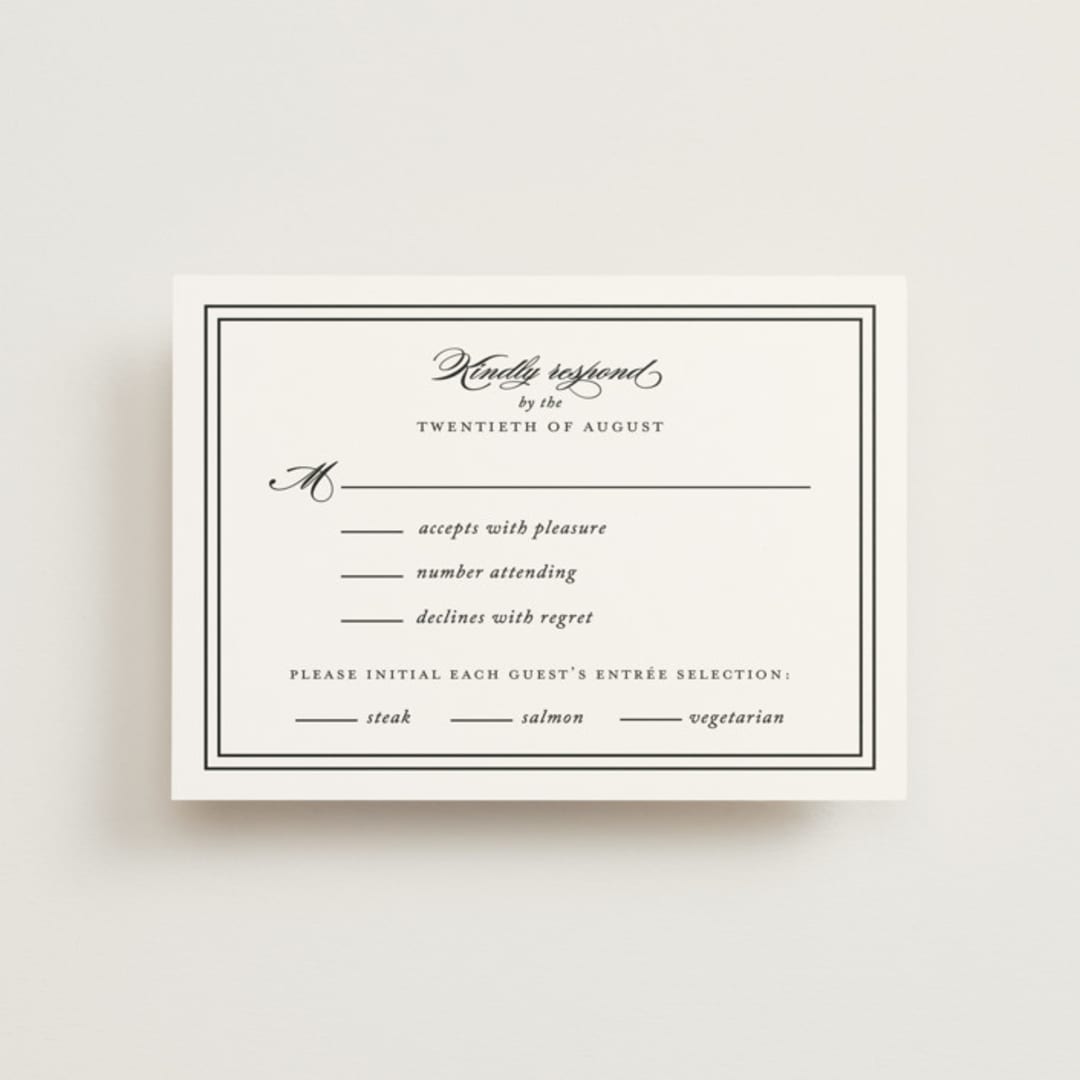 "Eloquence" - RSVP Postcards in Vanilla by Kimberly FitzSimons - Front