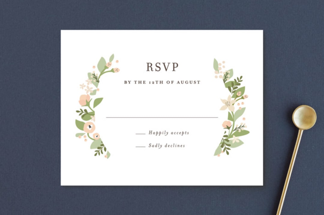 "Longwood Estates" - RSVP Postcards in Peach Sorbet by Jennifer Wick - Front