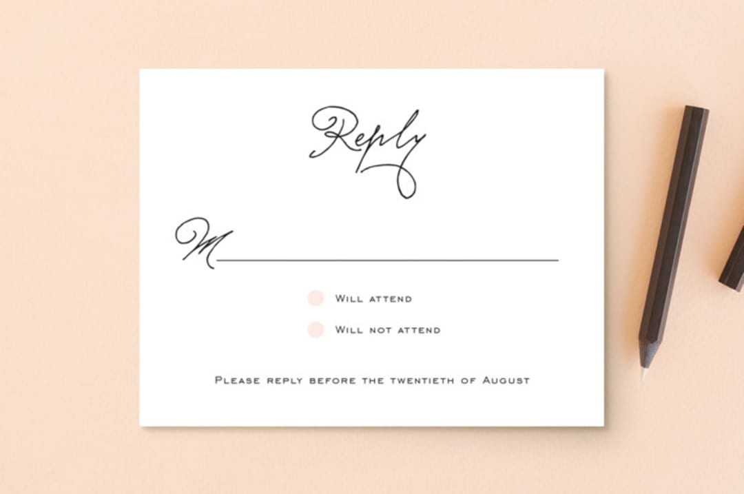 "Estate" - RSVP Postcards in Blush by Kim Dietrich Elam - Front