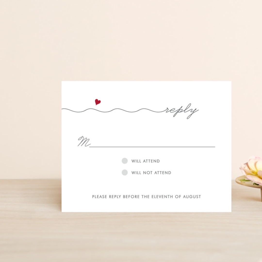 "Love Connection" - RSVP Postcards in Red Hot by Kim Dietrich Elam - Front