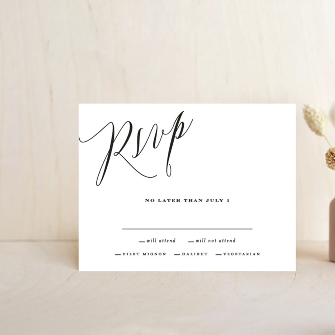"Signed" - RSVP Postcards in Pearl by Roxy Cervantes - Front