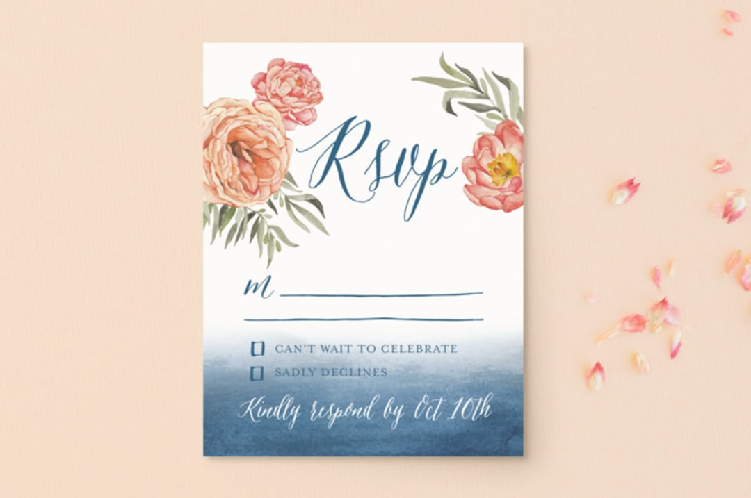 "Garden Rose" - RSVP Postcards in Garden Rose by Wildfield Paper Co - Front