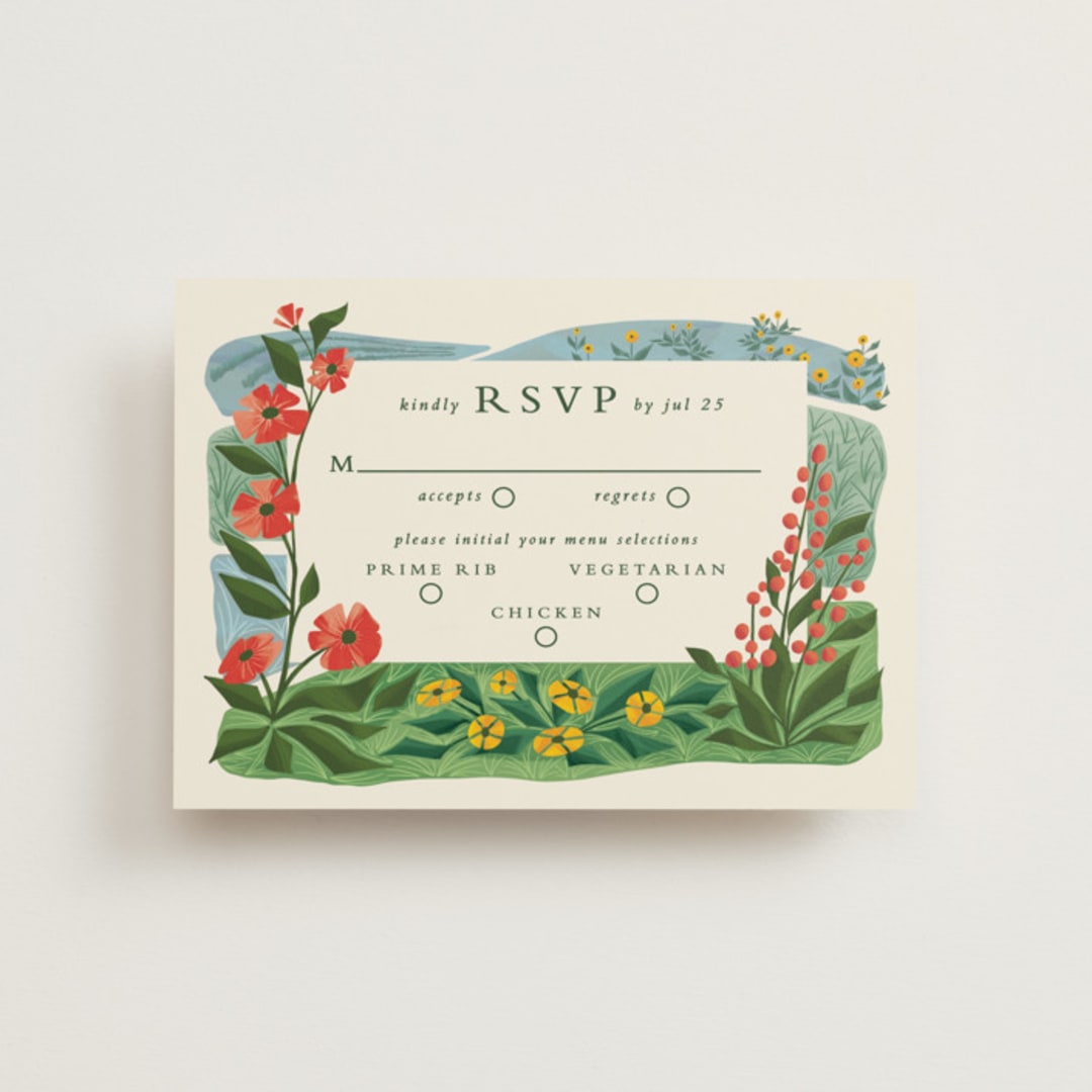 "Farm and Field" - RSVP Postcards in Barn by Paper Sun Studio - Front