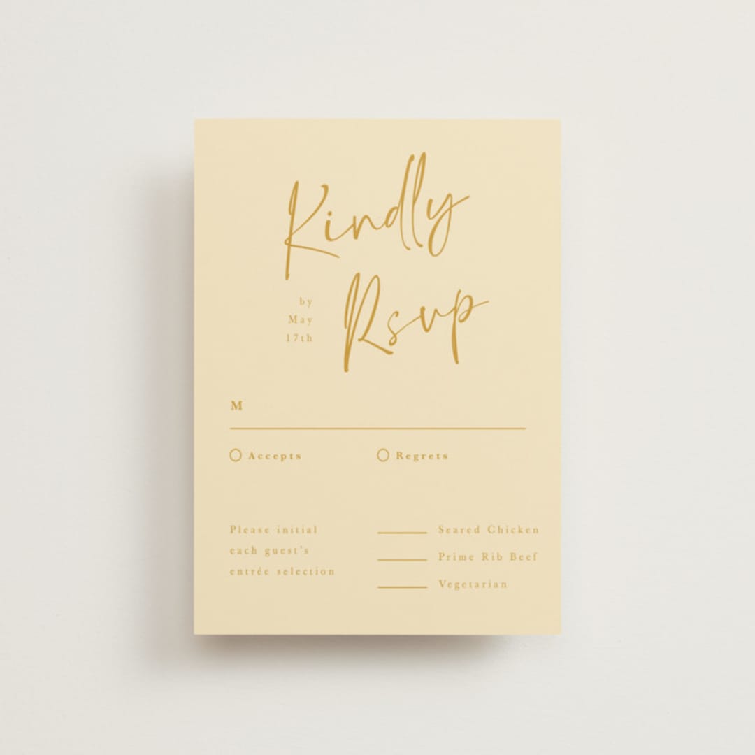 "Ink scribble" - RSVP Postcards in Honey by Adelyn T. - Front