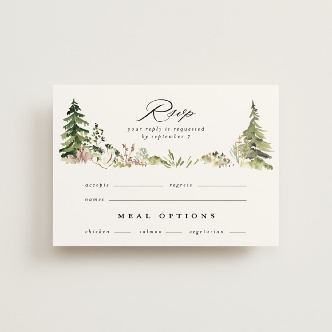 "Great Outdoors" - RSVP Postcards in Forest by Petra Kern - Front
