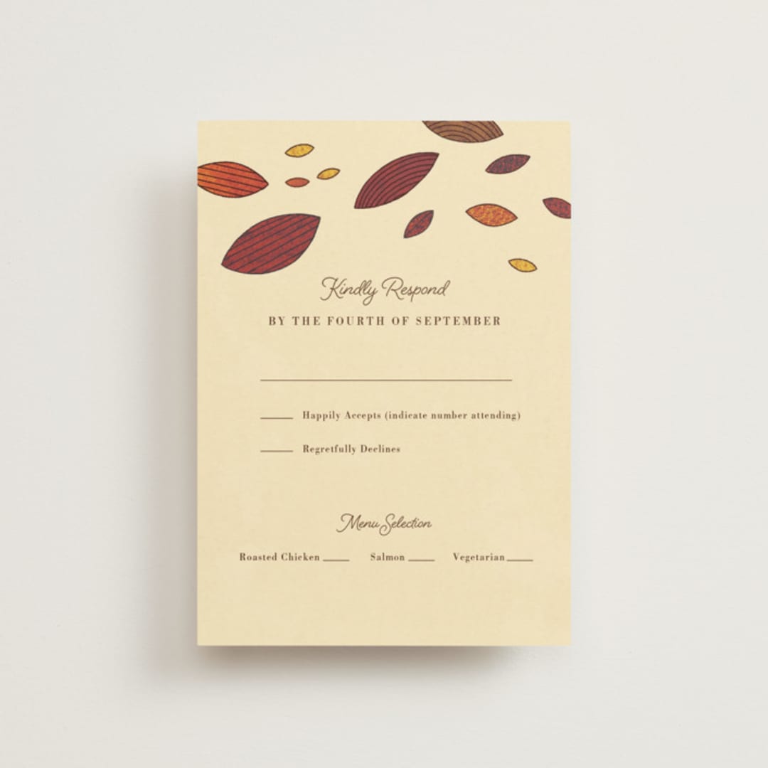 "Nouveau Love" - RSVP Postcards in Umber by Morgan Ramberg - Front