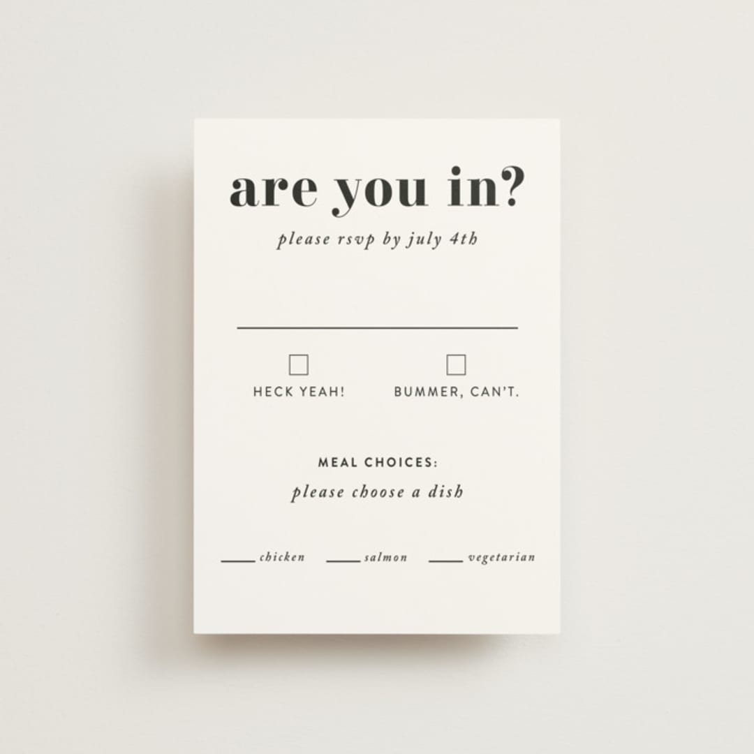 "Key Ingredients" - RSVP Postcards in Cotton by Christie Garcia - Front
