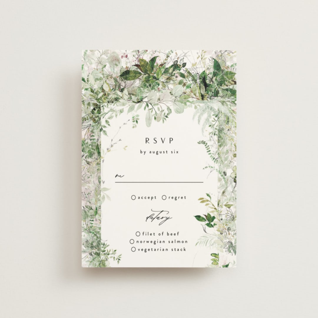 "Lush Greenery" - RSVP Postcards in Fresh Green by Phrosné Barwood - Front