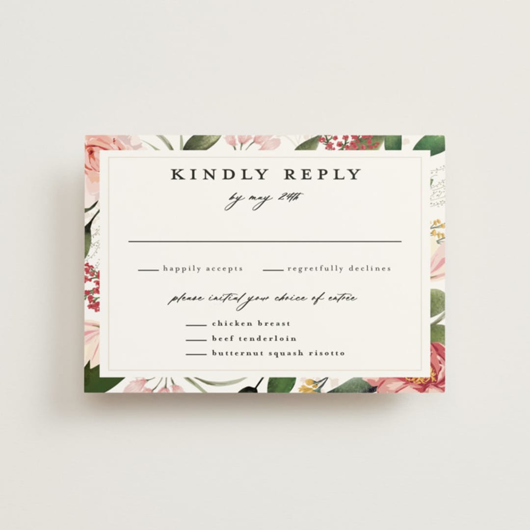 "Blossom" - RSVP Postcards in Blush by Susan Moyal - Front