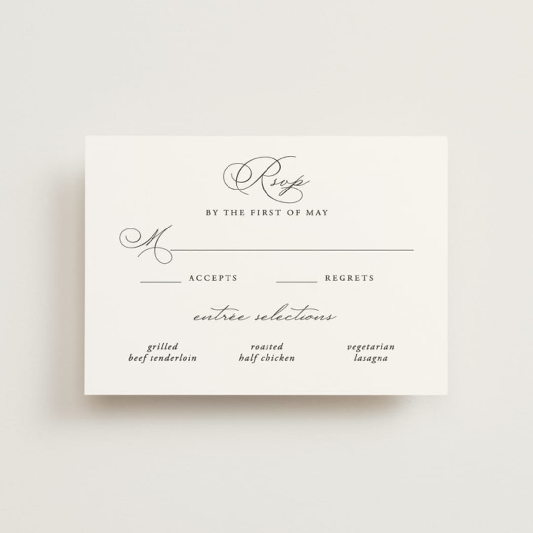 "Organza" - RSVP Postcards in Linen by Jill Means - Front
