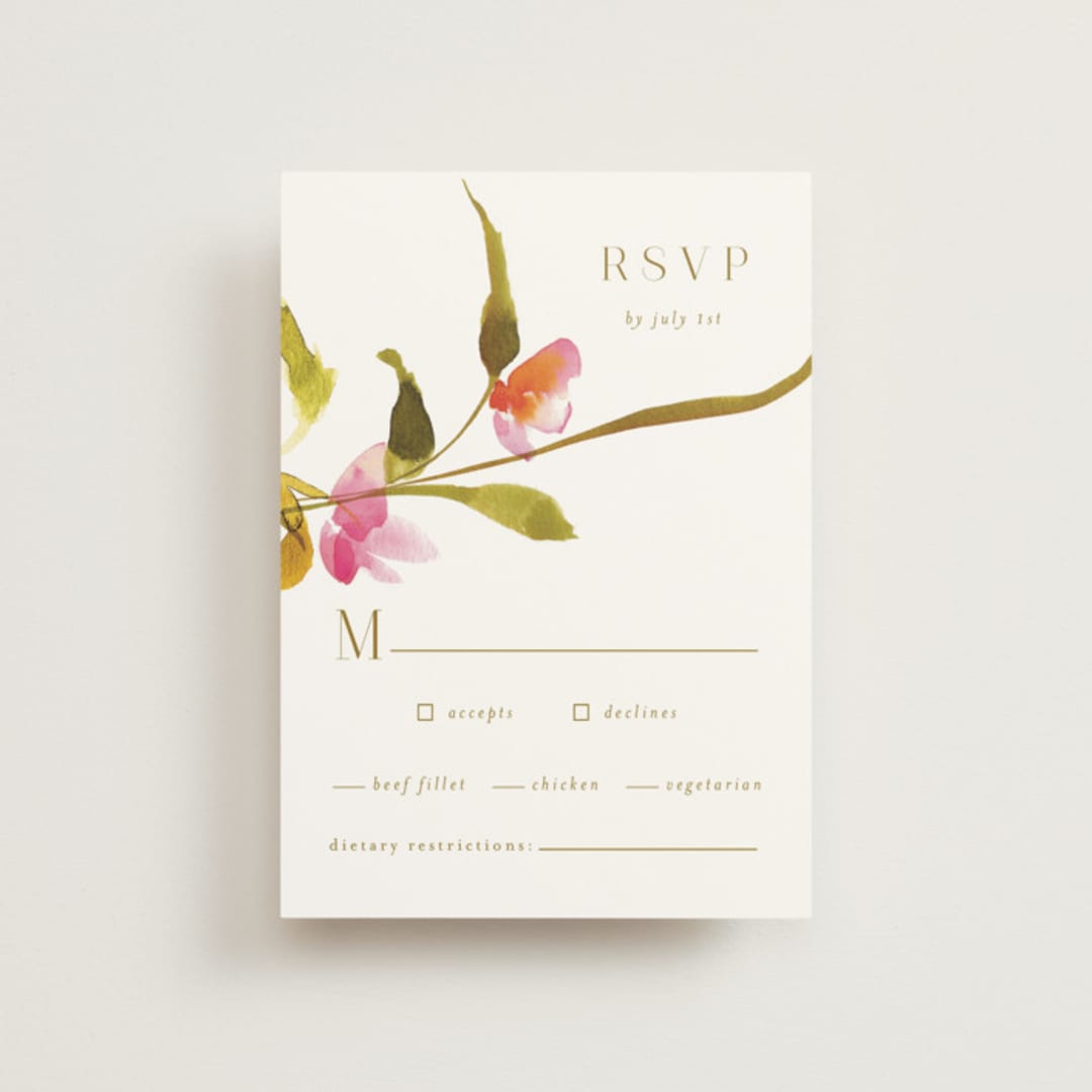 "colorwash floral" - RSVP Postcards in Blossom by Angela Marzuki - Front