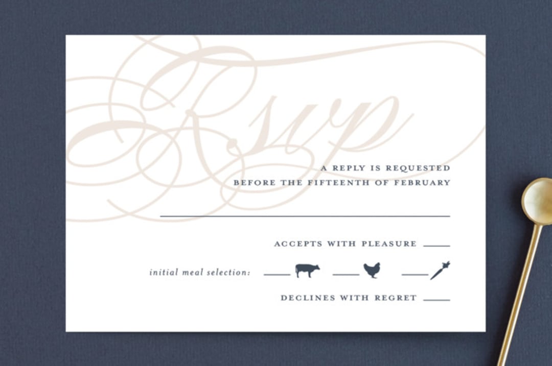 "Fresh Monogram" - RSVP Postcards in Latte by Lauren Chism - Front