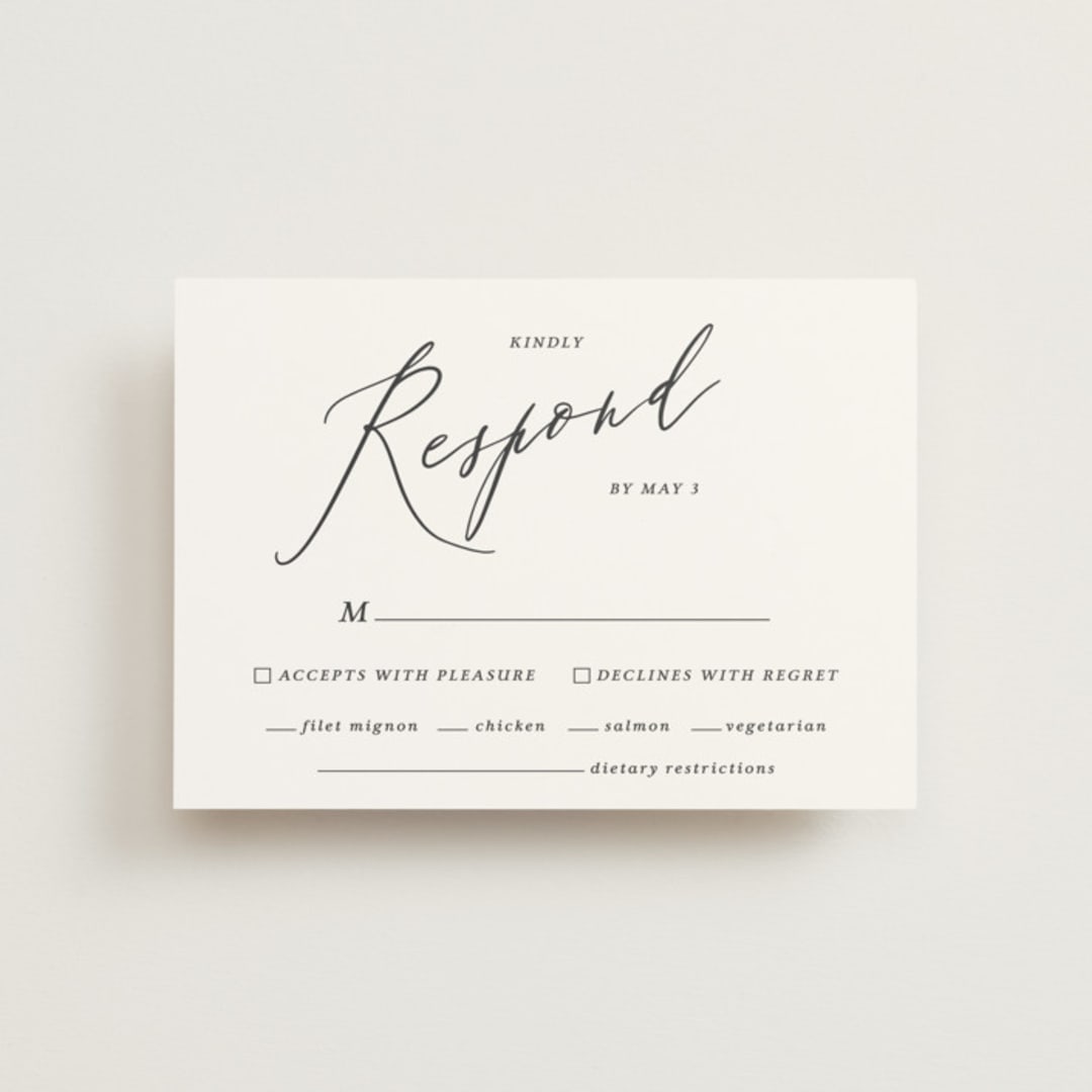 "Crescendo" - RSVP Postcards in Snow by Griffinbell Paper Co. - Front