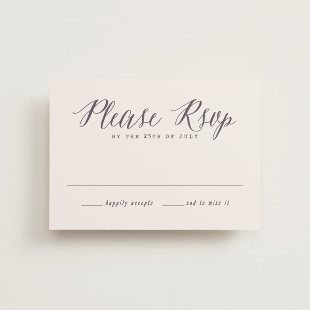 "Garden Lights" - RSVP Postcards in Plum by Hooray Creative - Front