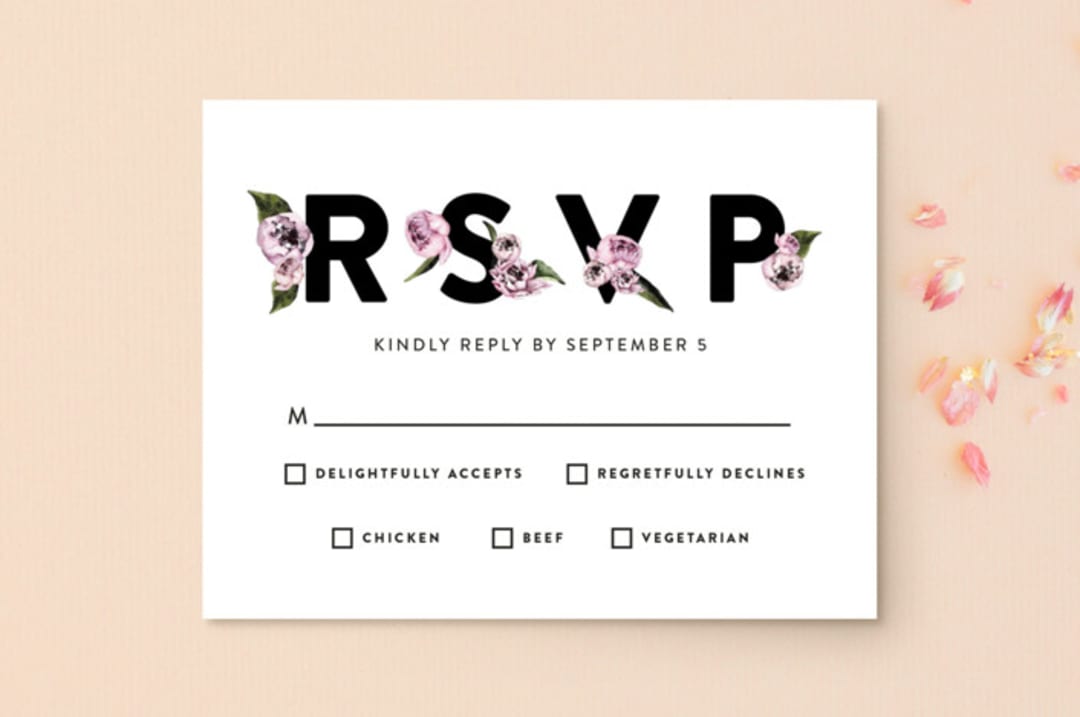 "Peony" - RSVP Postcards in Ice Mist by Cass Loh - Front
