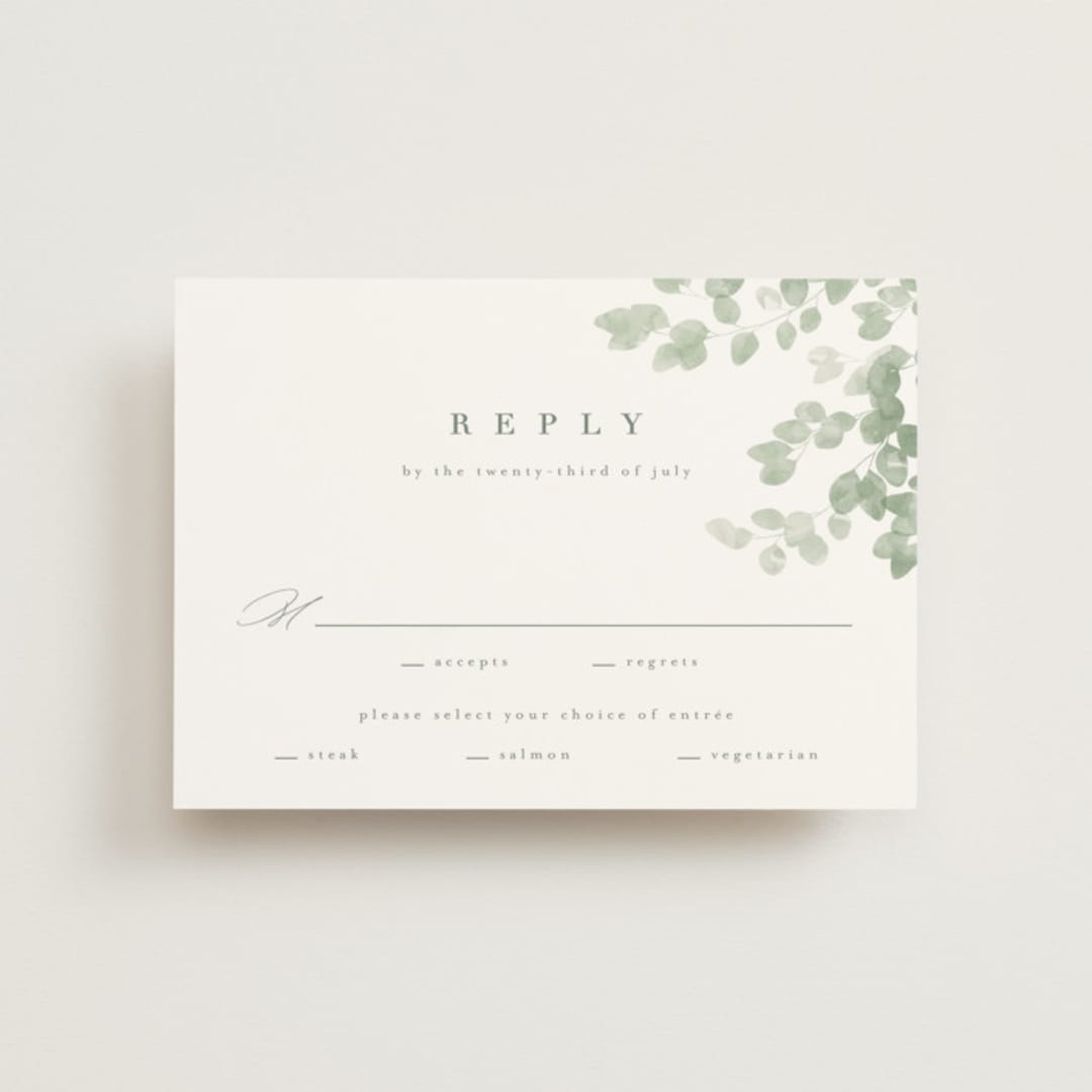 "Vining" - RSVP Postcards in Eucalyptus by Kristie Kern - Front