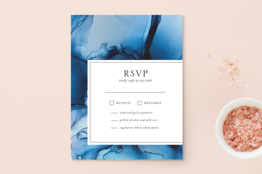 "blue tides" - RSVP Postcards in Sea Blue by Erin Deegan - Front