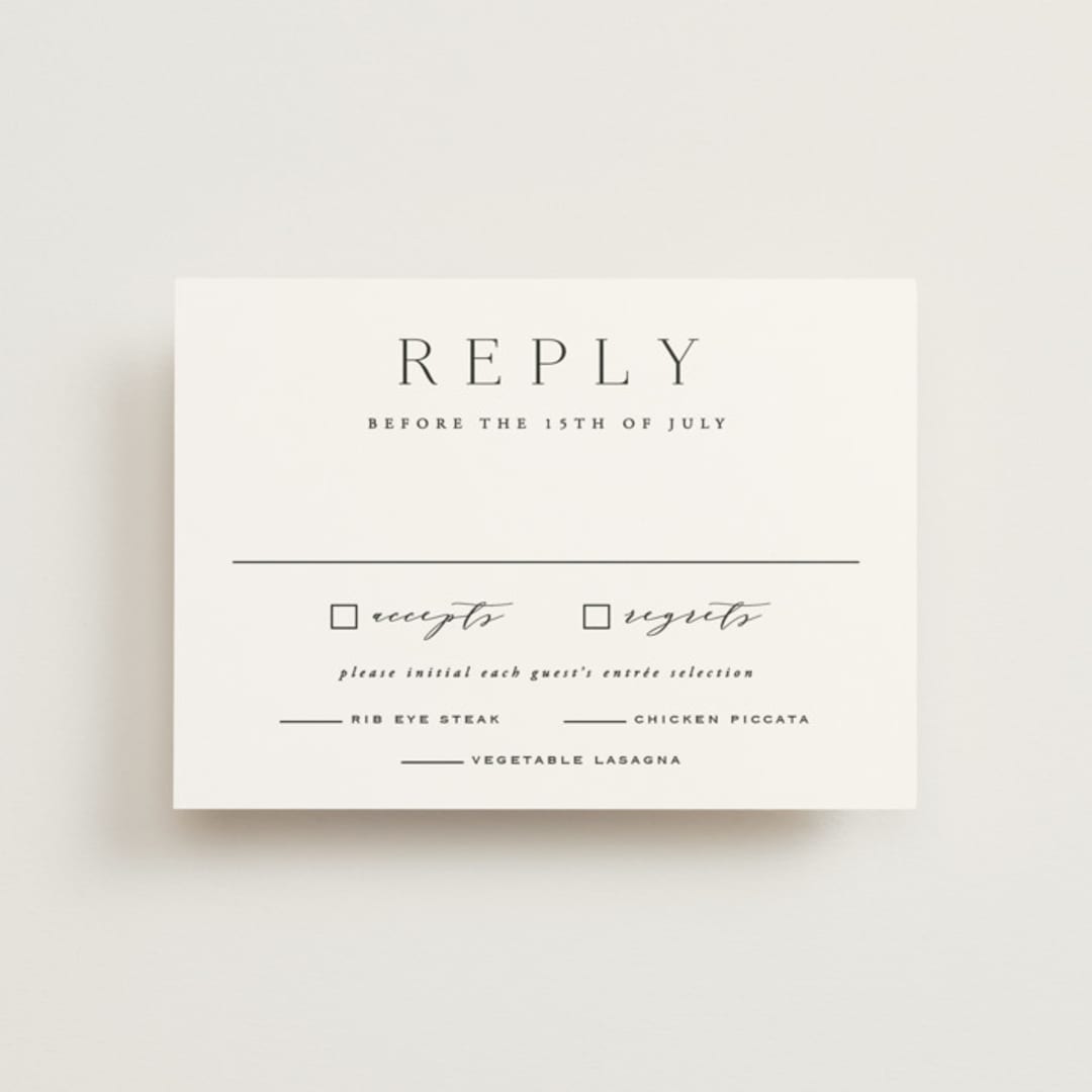 "Classy Type" - RSVP Postcards in Lily by Hooray Creative - Front