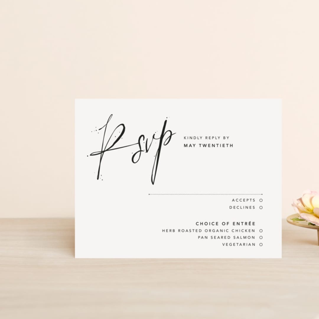 "Signature Style" - RSVP Postcards in Silk by Design Lotus - Front