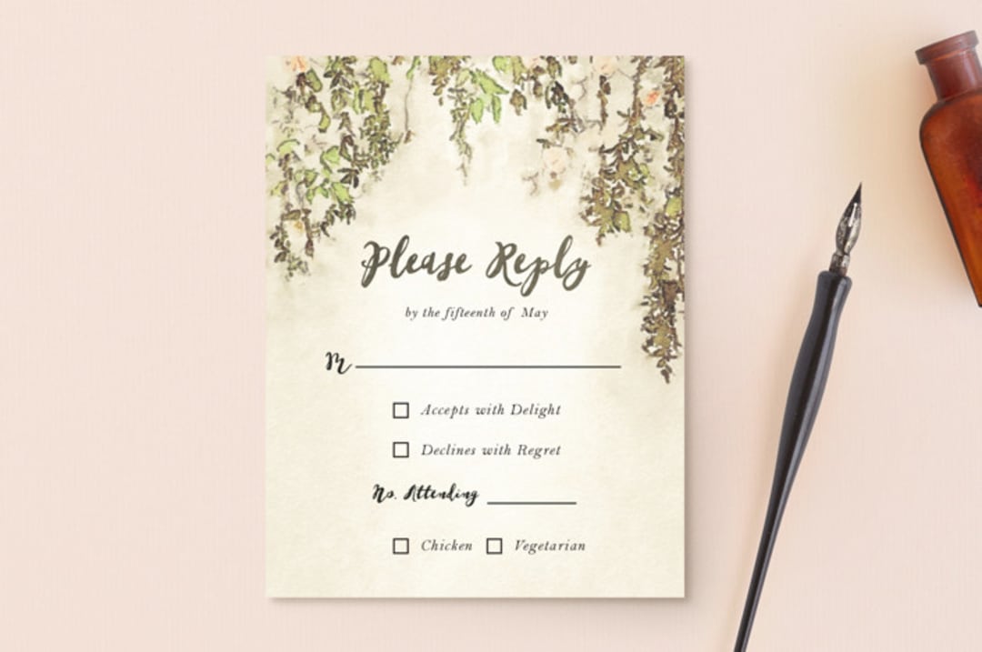 "English Countryside" - RSVP Postcards in Moss by Design Lotus - Front