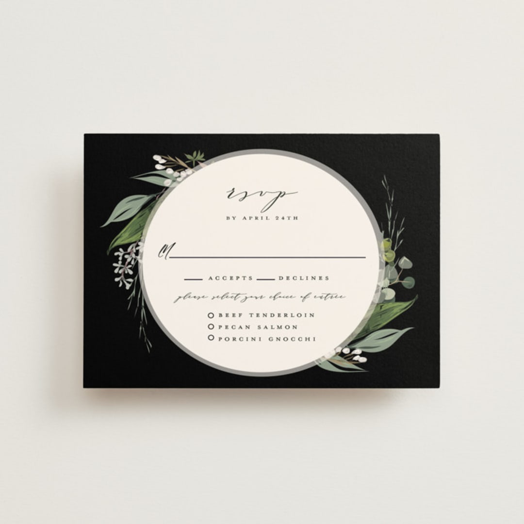 "Natures Greens" - RSVP Postcards in Ivory by Susan Moyal - Front