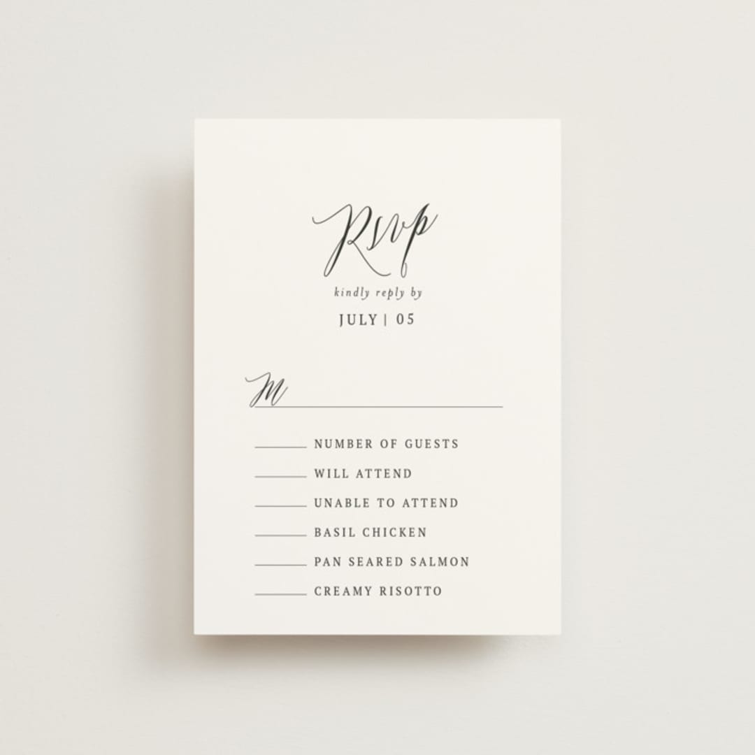 "Nothing Compares To You" - RSVP Postcards in Cream by Design Lotus - Front