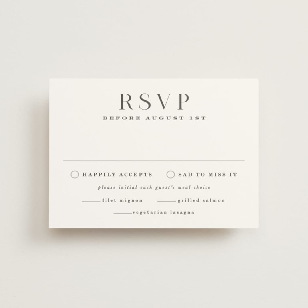 "Everly" - RSVP Postcards in Snow by Hooray Creative - Front