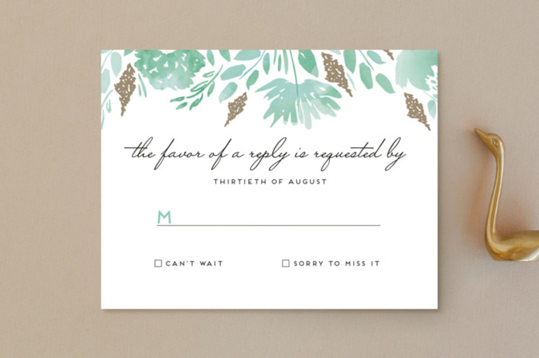"Watercolor Delight" - RSVP Postcards in Aqua by Petra Kern - Front