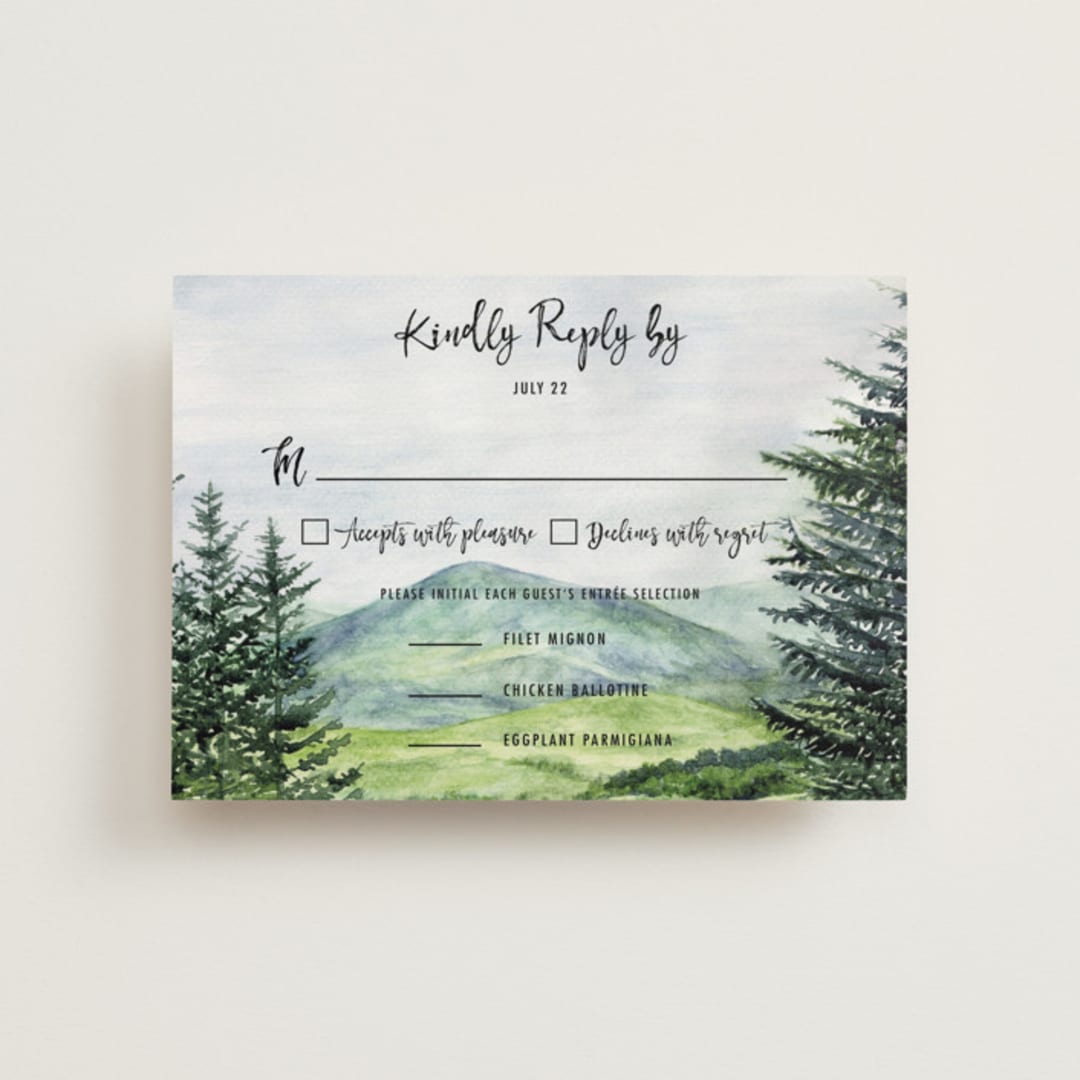 "Into the Woods" - RSVP Postcards in Forest by Elly - Front