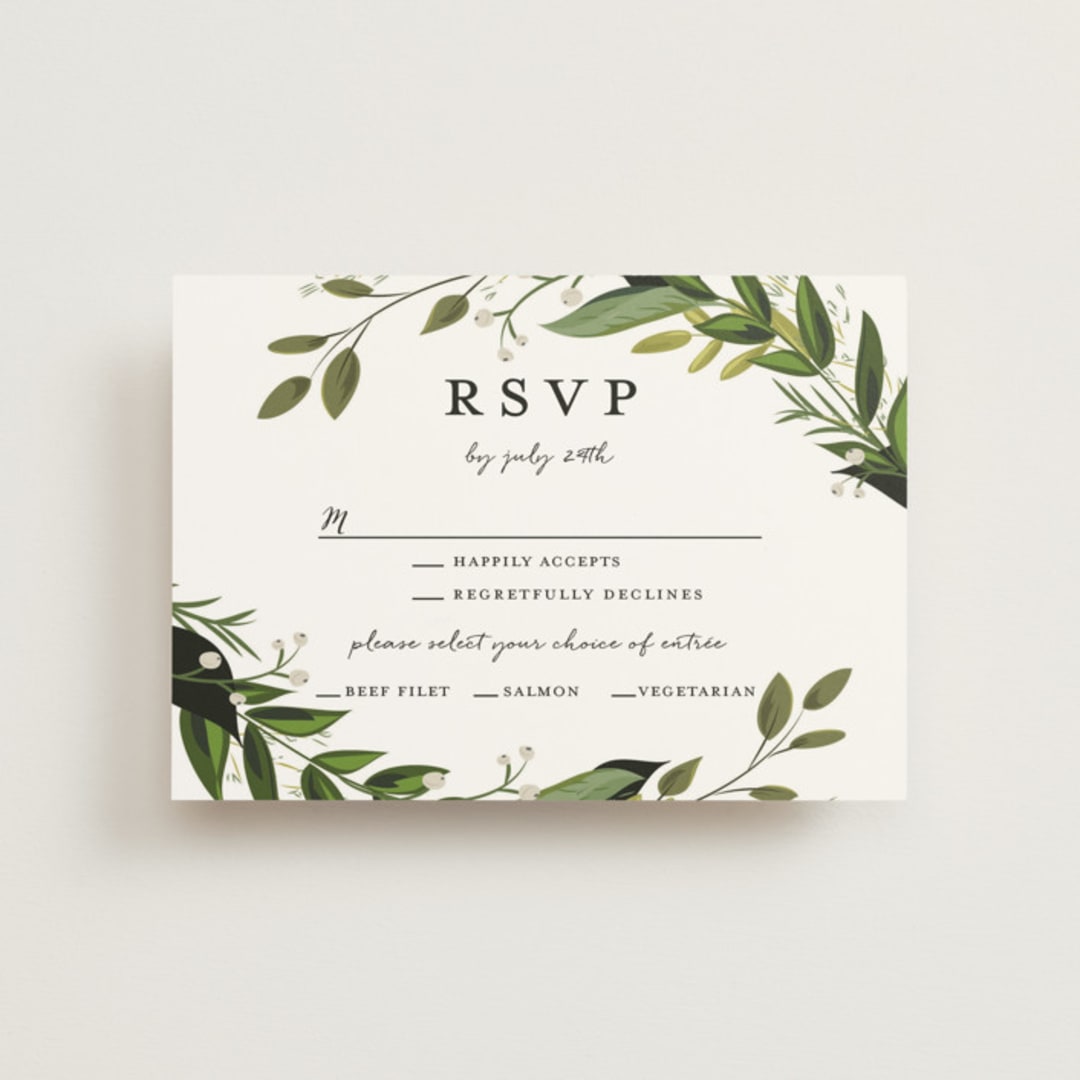 "Vines of Green" - RSVP Postcards in Fern by Susan Moyal - Front