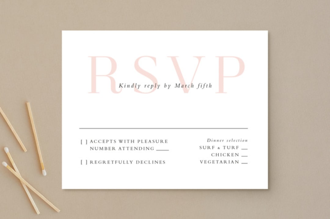 "over and over" - RSVP Postcards in Soft Peach by Lea Delaveris - Front