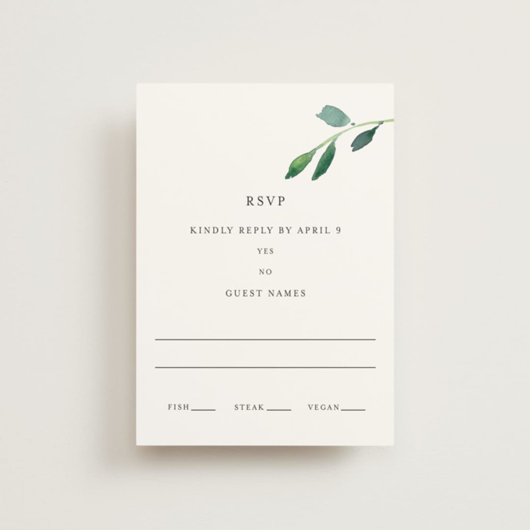 "Spring Wildflowers" - RSVP Postcards in Floral by Mere Paper - Front