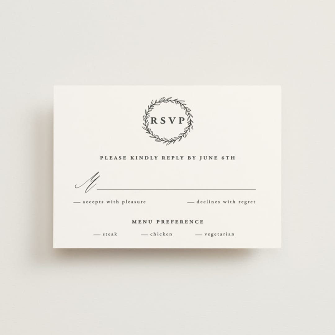 "Antoinette" - RSVP Postcards in Ivory by lulu and isabelle - Front