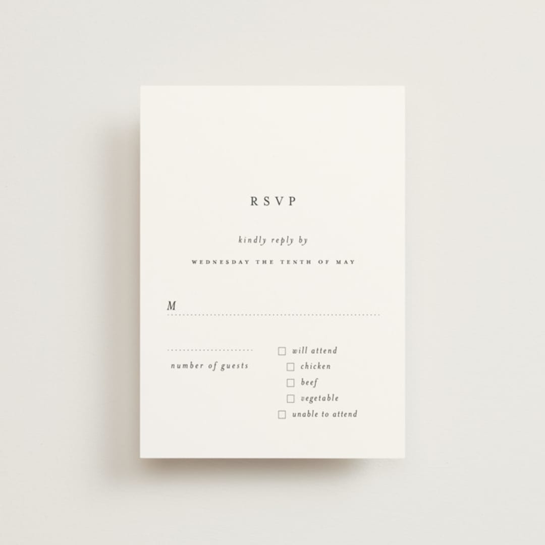 "A Thousand Years" - RSVP Postcards in Classic White by Design Lotus - Front