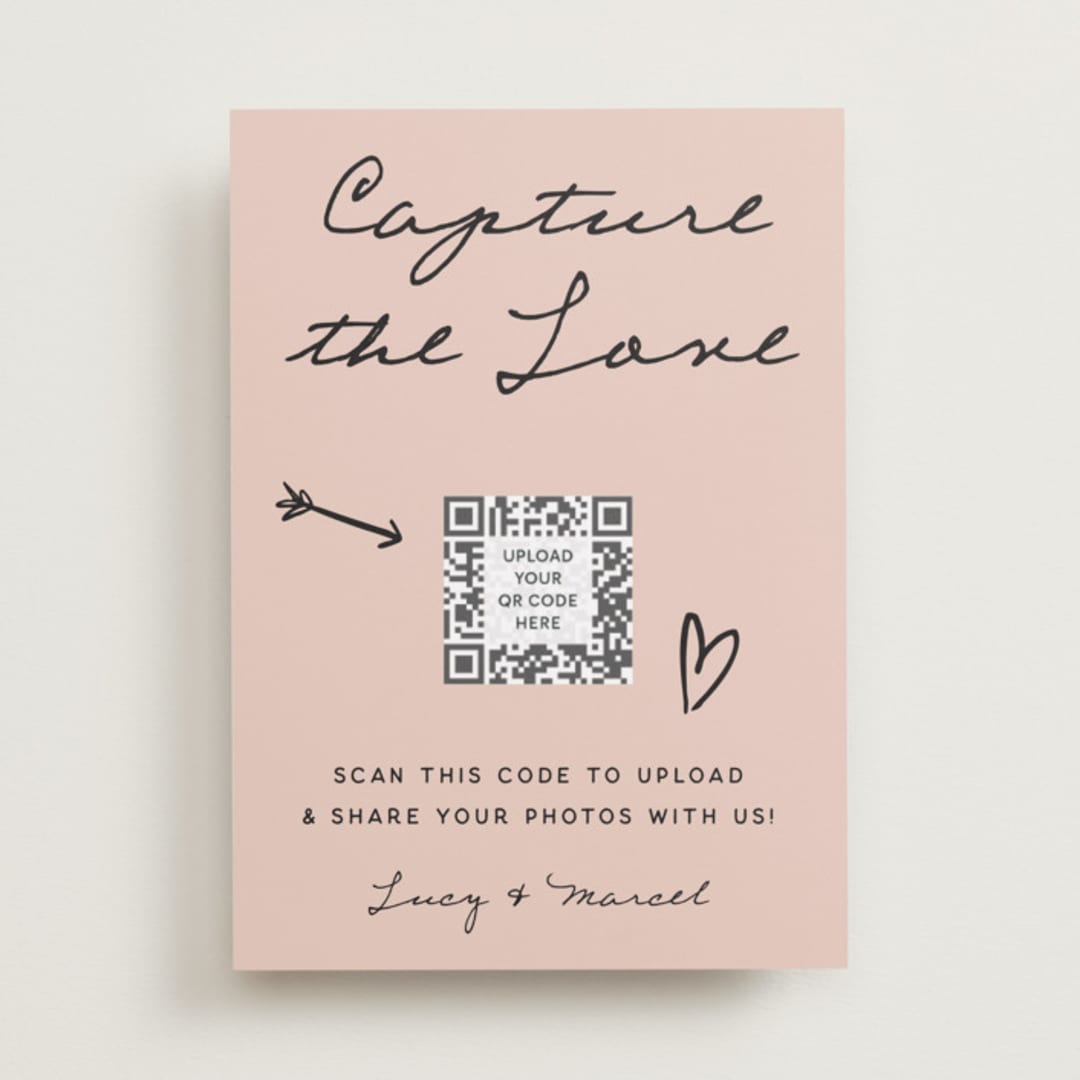 "Ballpoint Suite" - Reception Signs in Blush by Ani Somi - Front