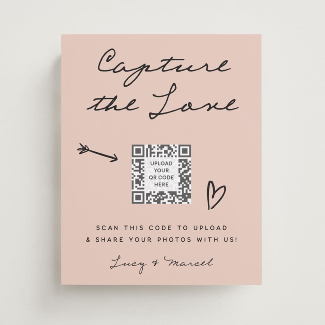 "Ballpoint Suite" - Reception Signs in Blush by Ani Somi - Front