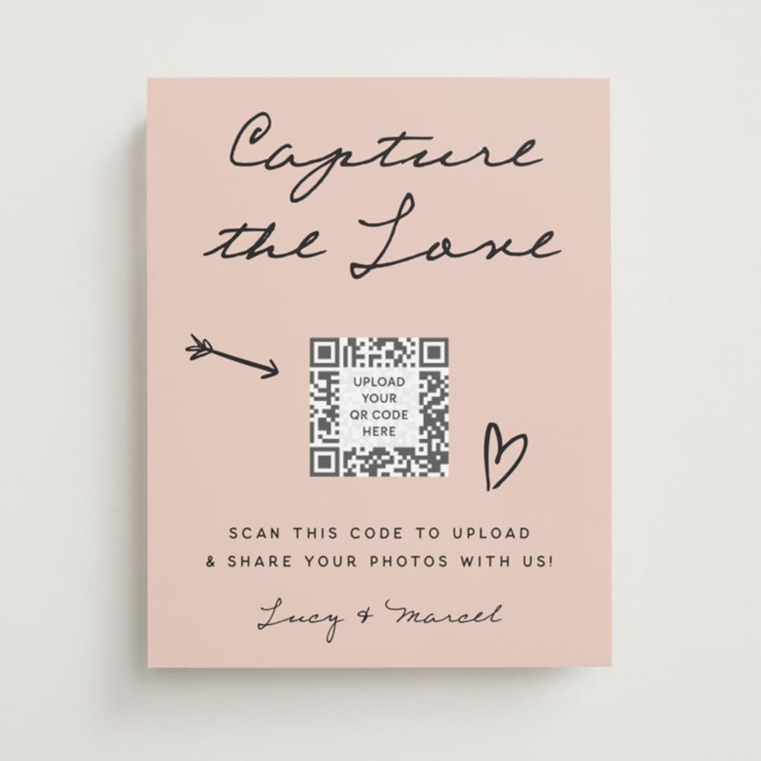"Ballpoint Suite" - Reception Signs in Blush by Ani Somi - Front