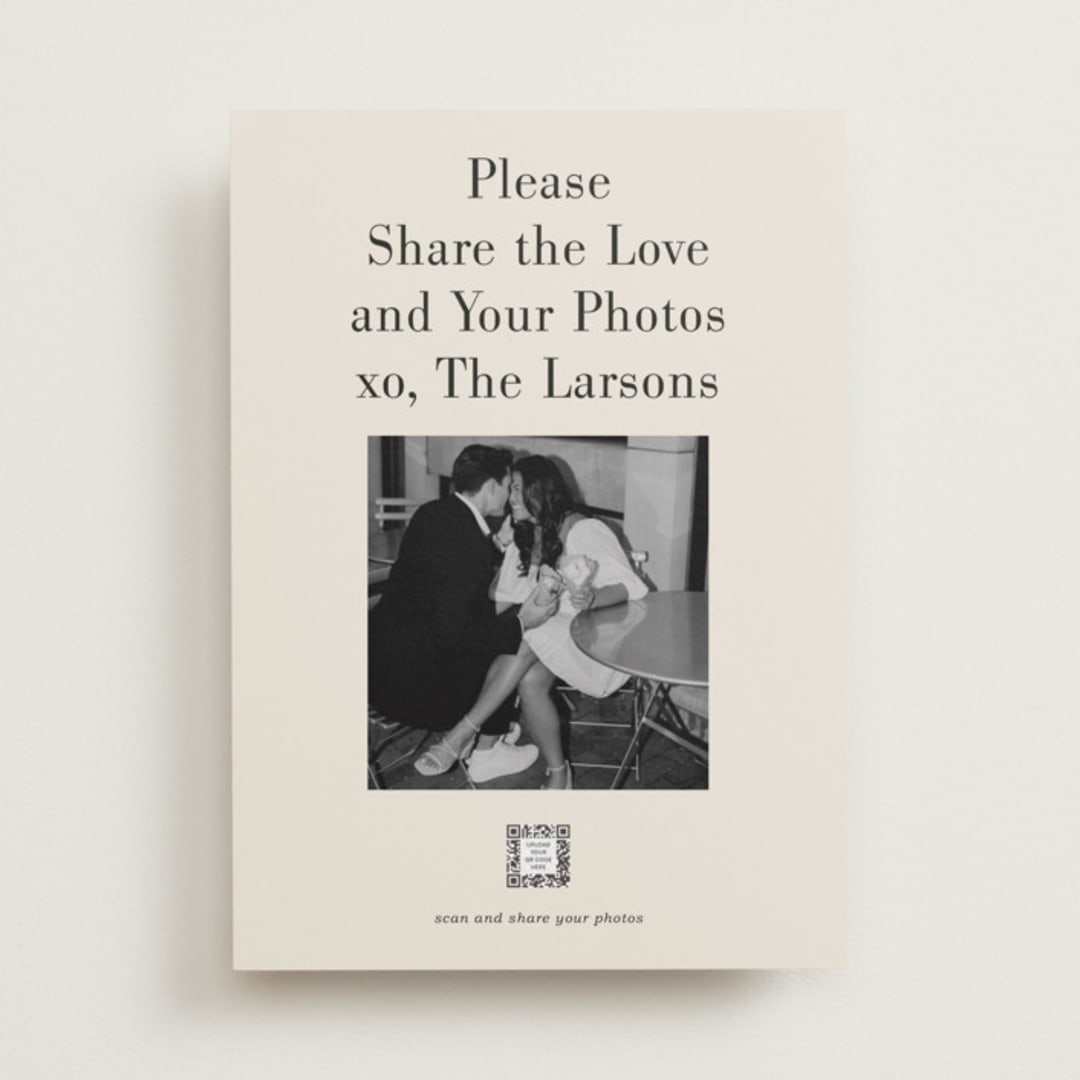 "Photo Booth" - Reception Signs in Champagne by Baumbirdy - Front