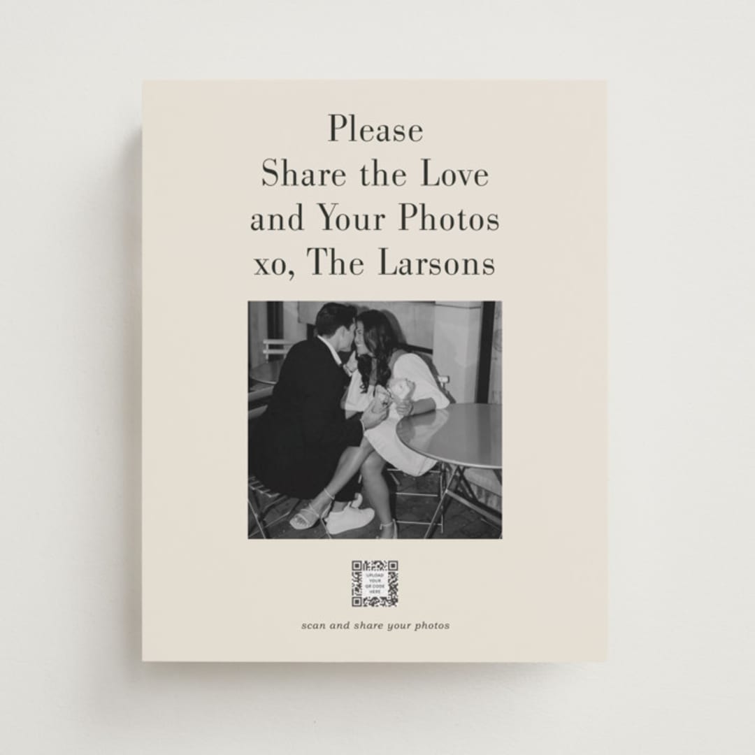 "Photo Booth" - Reception Signs in Champagne by Baumbirdy - Front