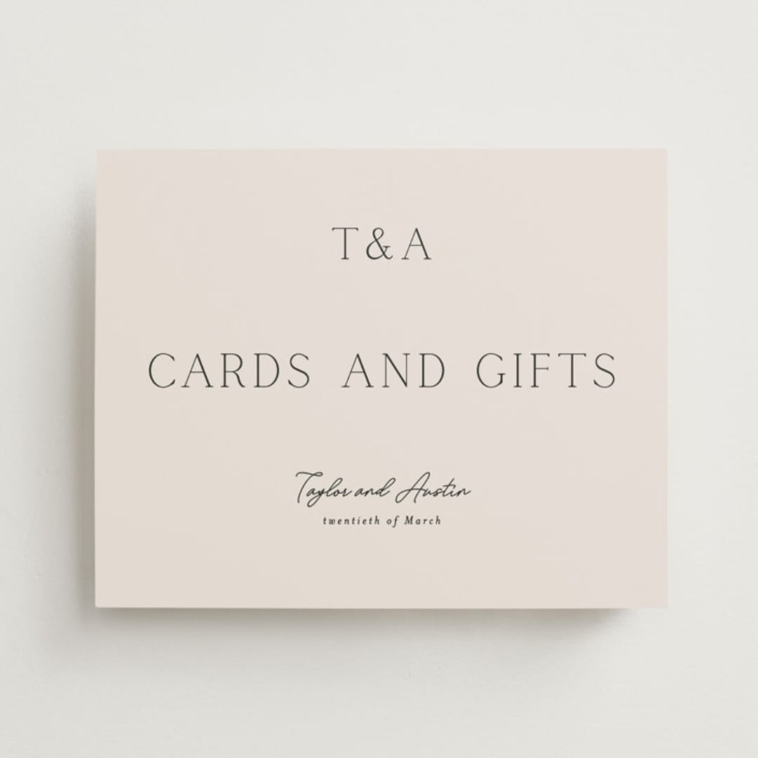 "In Love" - Reception Signs in Linen by Vanessa Doyle - Front