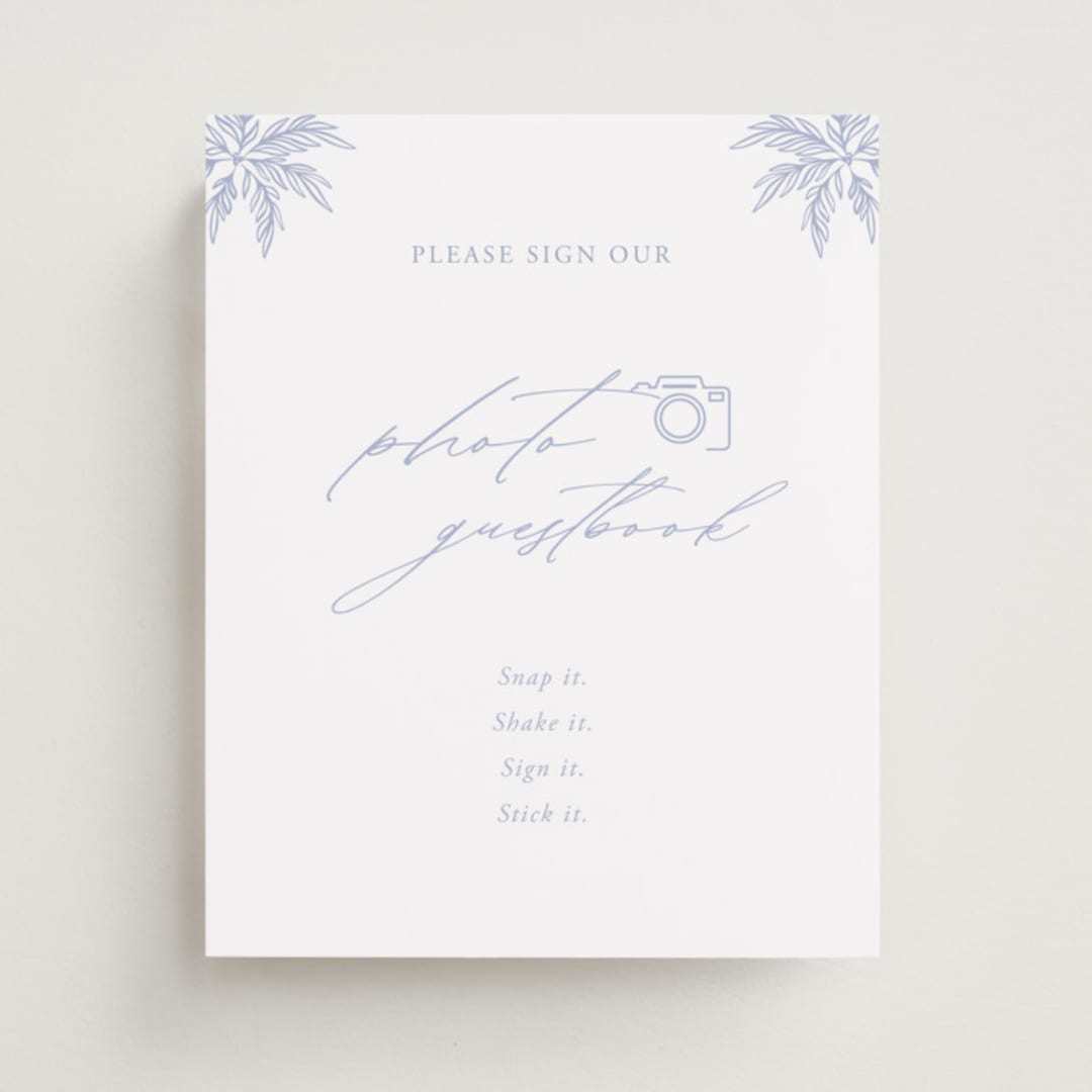 "Ocean Dreams" - Reception Signs in Pale Cerulean by Sabrin Deirani - Front