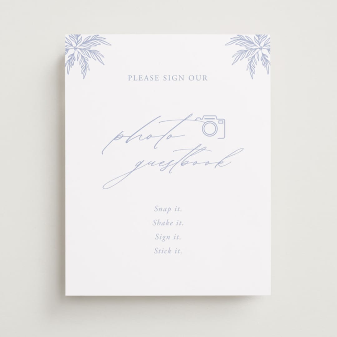 "Ocean Dreams" - Reception Signs in Pale Cerulean by Sabrin Deirani - Front