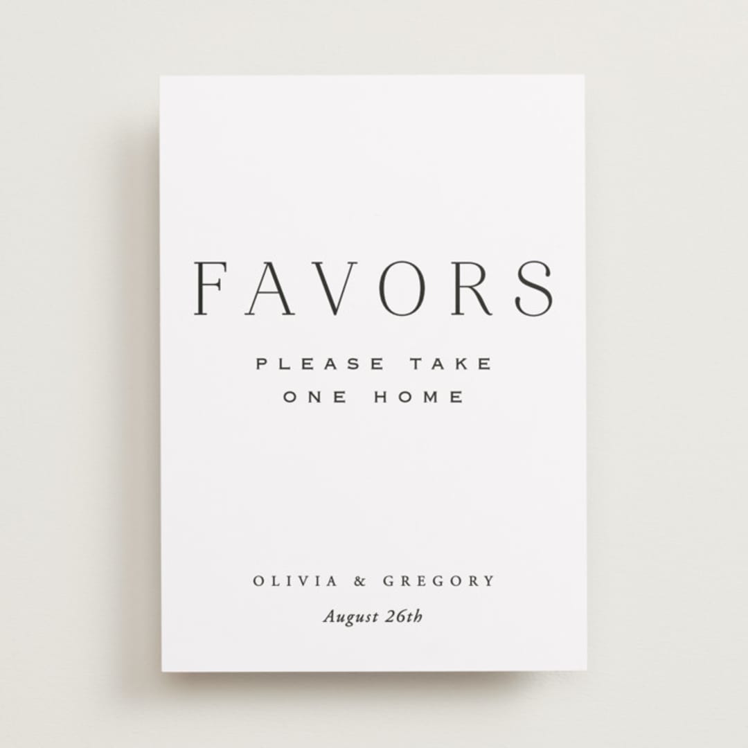 "Classy Type" - Reception Signs in Lily by Hooray Creative - Front