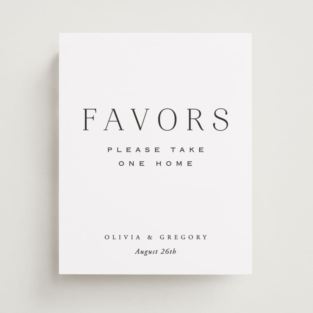 "Classy Type" - Reception Signs in Lily by Hooray Creative - Front